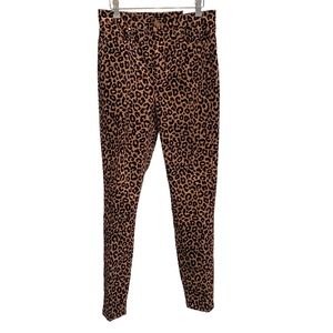Ann Taylor "The Skinny" Leopard‎ Print Cordoroy Pants Highest Rise Size 6 NWT